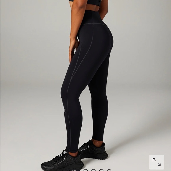 Savage X Fenty Platinum Grey Xssential Seamed Hoodie & Black Sky-Hi Leggings - Picture 11 of 14